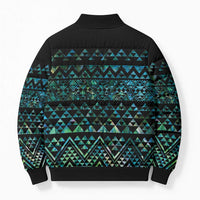 Maori Niho Taniwha Te Wheiao Bomber Puffer Jacket Paua Shell - Polynesian Pride