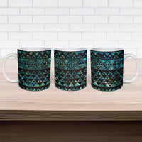 Maori Niho Taniwha Te Wheiao Ceramic Mug Paua Shell - Polynesian Pride