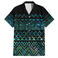 Maori Niho Taniwha Te Wheiao Family Matching Off The Shoulder Long Sleeve Dress and Hawaiian Shirt Paua Shell - Polynesian Pride