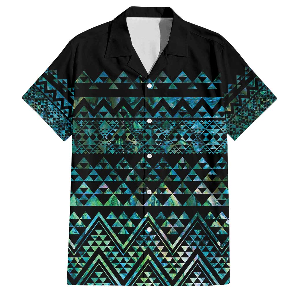 Maori Niho Taniwha Te Wheiao Family Matching Puletasi and Hawaiian Shirt Paua Shell - Polynesian Pride