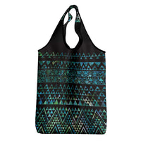 Maori Niho Taniwha Te Wheiao Grocery Bag Paua Shell - Polynesian Pride