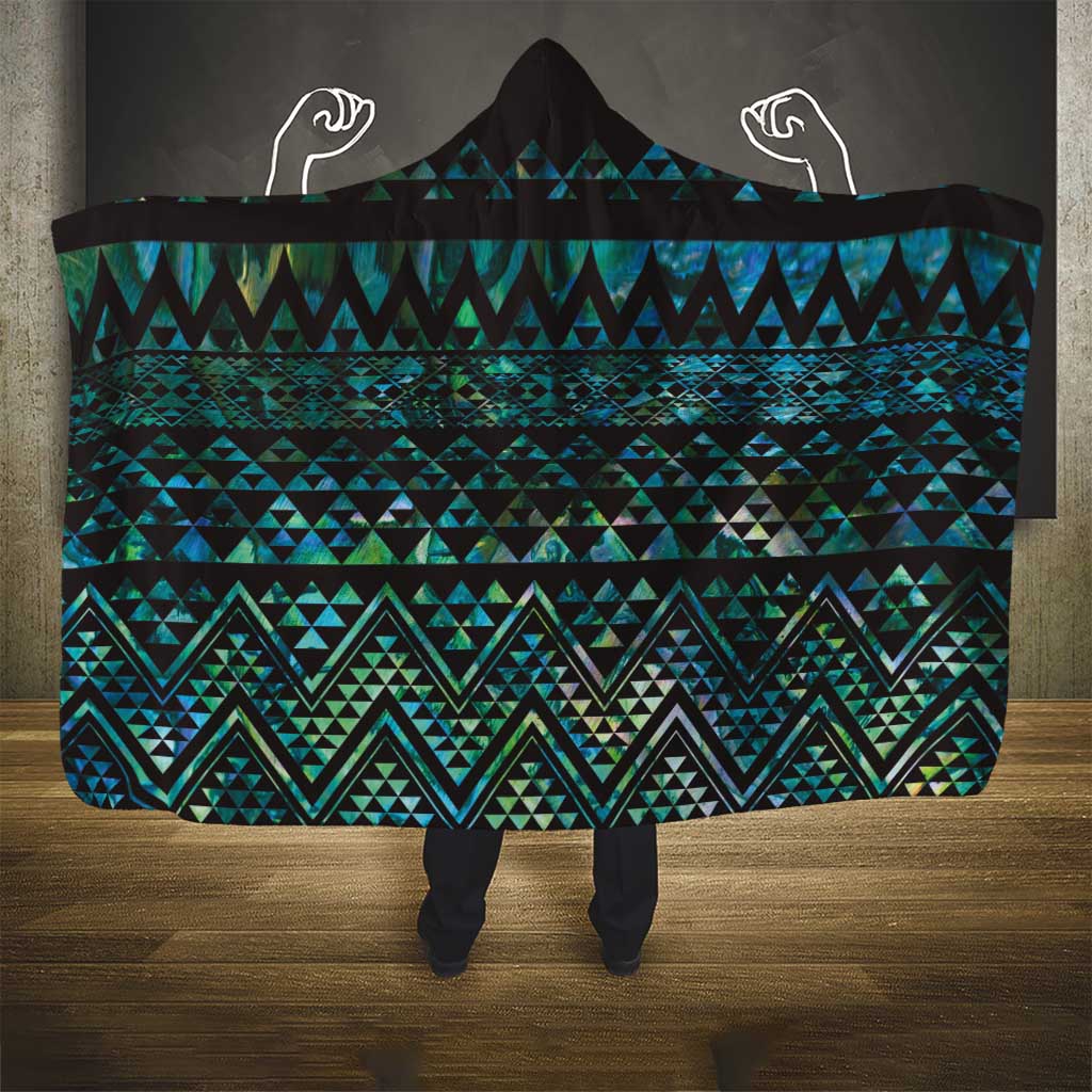 Maori Niho Taniwha Te Wheiao Hooded Blanket Paua Shell - Polynesian Pride
