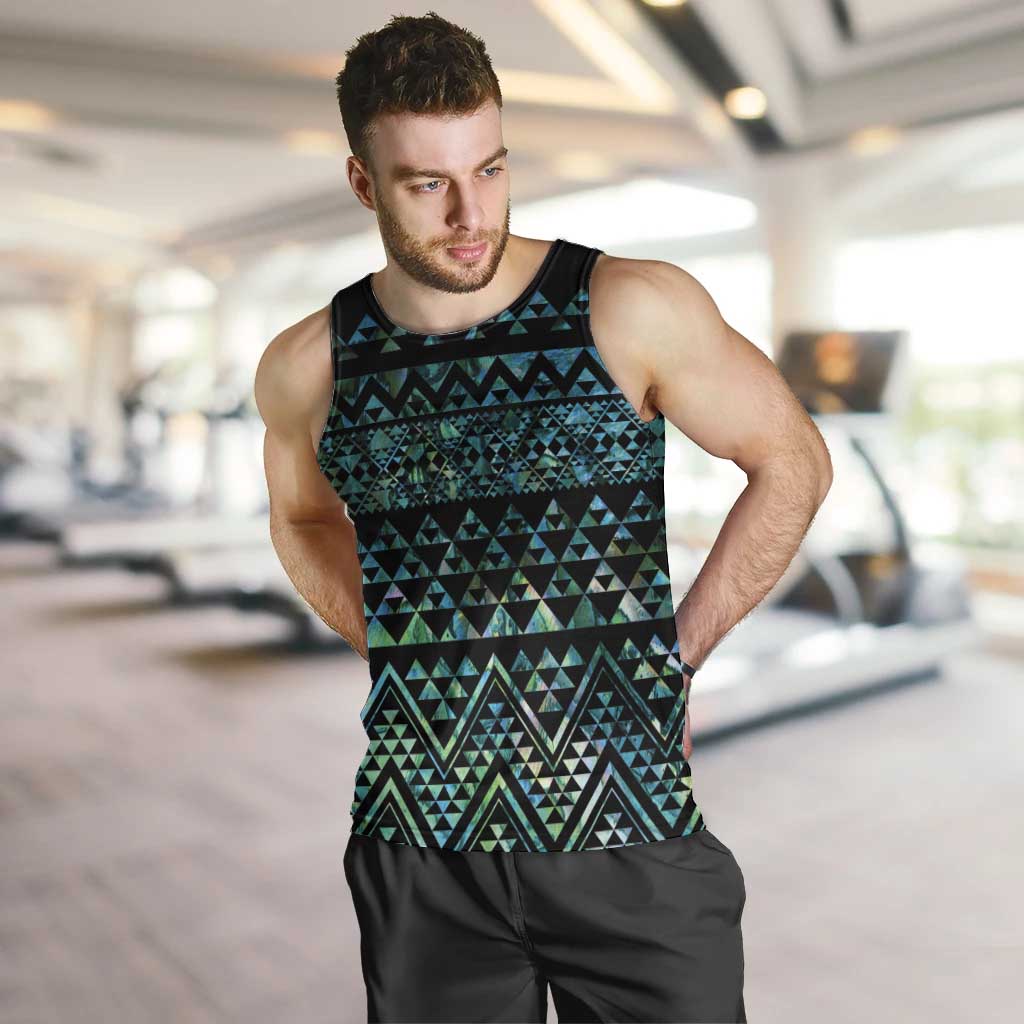 Maori Niho Taniwha Te Wheiao Men Tank Top Paua Shell LT7 Colorful - Polynesian Pride
