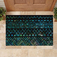 Maori Niho Taniwha Te Wheiao Rubber Doormat Paua Shell - Polynesian Pride