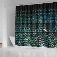 Maori Niho Taniwha Te Wheiao Shower Curtain Paua Shell - Polynesian Pride
