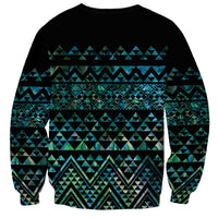 Maori Niho Taniwha Te Wheiao Sweatshirt Paua Shell - Polynesian Pride