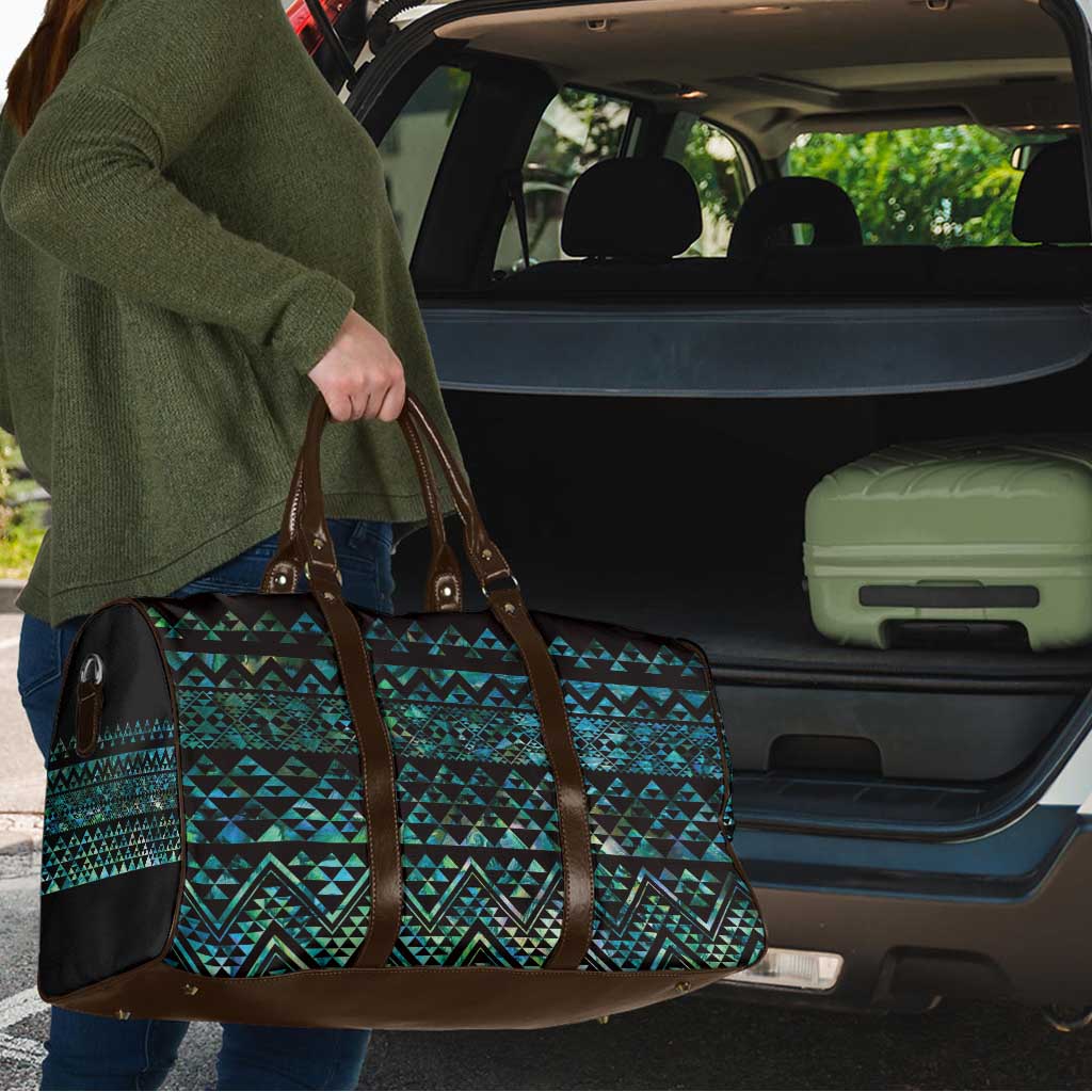 Maori Niho Taniwha Te Wheiao Travel Bag Paua Shell - Polynesian Pride