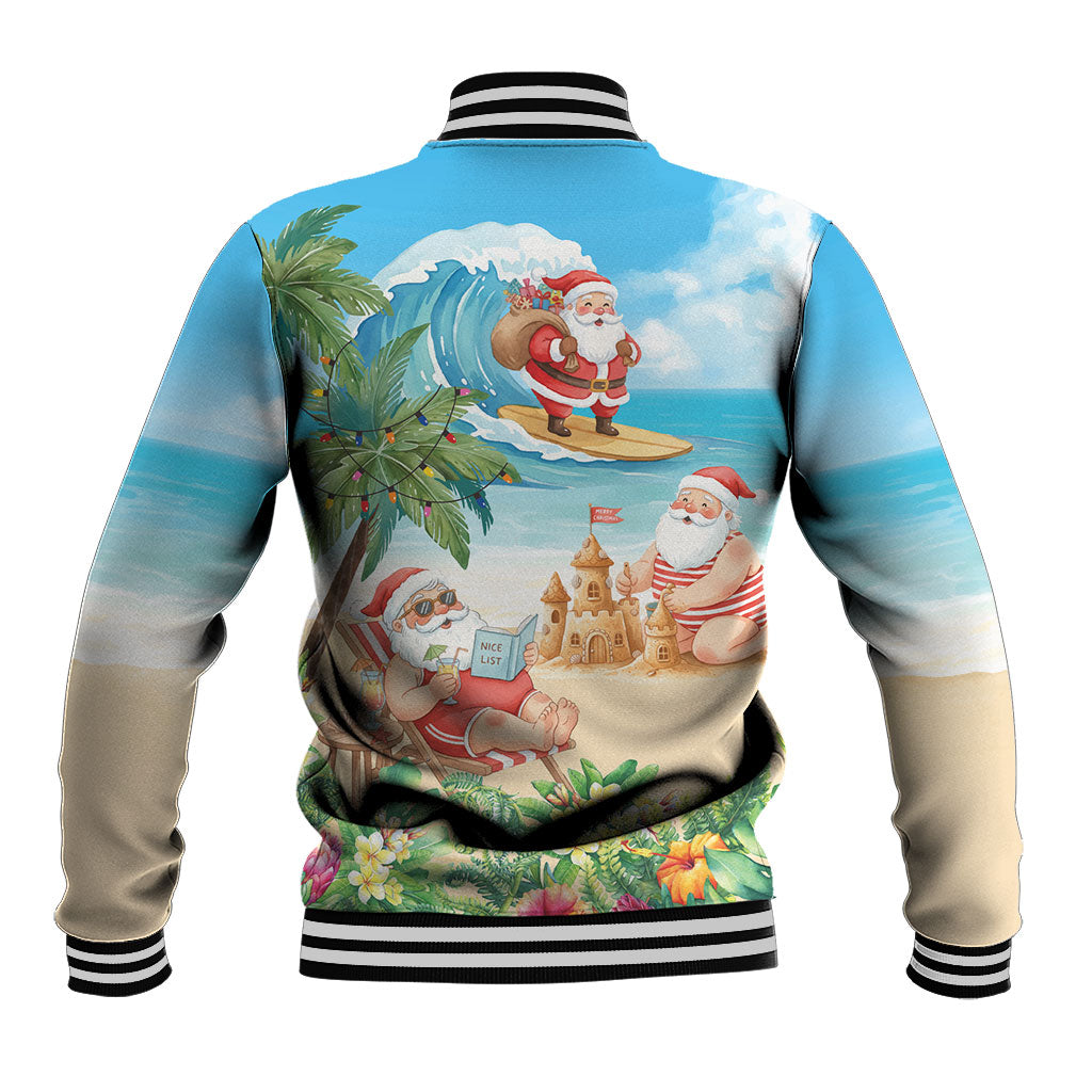 Tropical Christmas Funny Santa Baseball Jacket Beach Vacation LT7 - Polynesian Pride