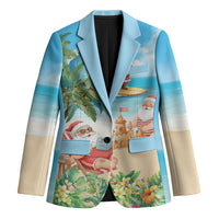 Tropical Christmas Funny Santa Blazer Beach Vacation LT7 Unisex Multicolor - Polynesian Pride