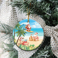Tropical Christmas Funny Santa Ceramic Ornament Beach Vacation LT7 - Polynesian Pride