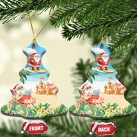 Tropical Christmas Funny Santa Ceramic Ornament Beach Vacation LT7 Christmas Tree Multicolor - Polynesian Pride