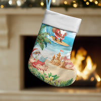 Tropical Christmas Funny Santa Christmas Stocking Beach Vacation LT7 Set of 2 Multicolor - Polynesian Pride