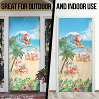 Tropical Christmas Funny Santa Door Cover Beach Vacation LT7 - Polynesian Pride
