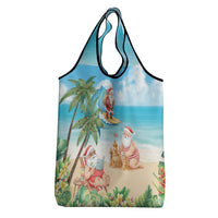 Tropical Christmas Funny Santa Grocery Bag Beach Vacation LT7 - Polynesian Pride