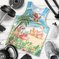 Tropical Christmas Funny Santa Men Tank Top Beach Vacation LT7 - Polynesian Pride