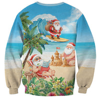 Tropical Christmas Funny Santa Sweatshirt Beach Vacation LT7 - Polynesian Pride