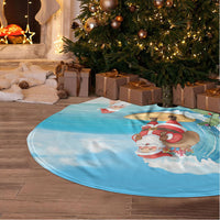 Tropical Christmas Funny Santa Tree Skirt Beach Vacation LT7 - Polynesian Pride