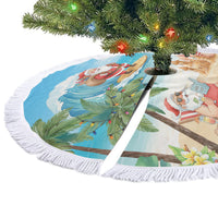Tropical Christmas Funny Santa Tree Skirt Beach Vacation LT7 - Polynesian Pride
