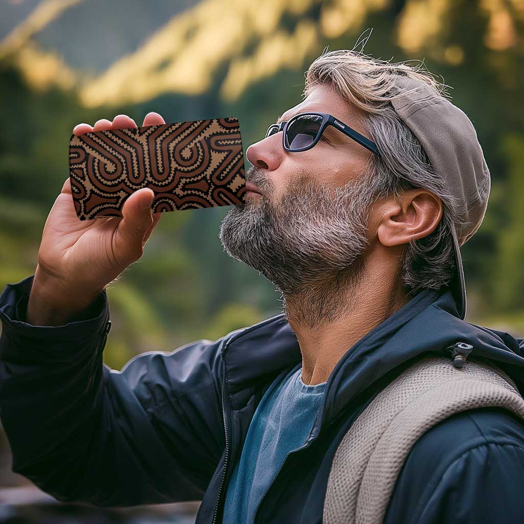 Papua New Guinea Oro Tapa Motif 4 in 1 Can Cooler Tumbler Classic