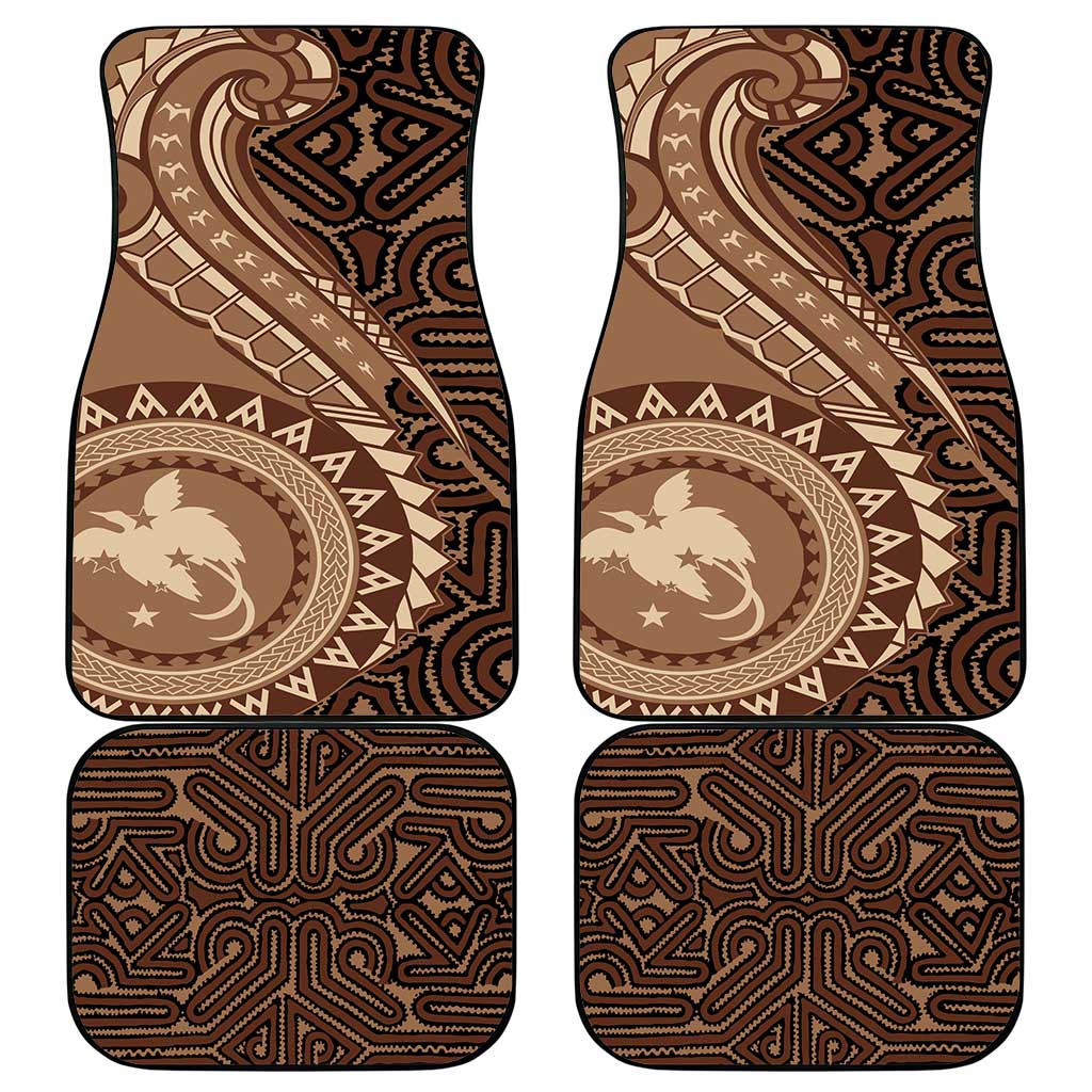 Papua New Guinea Oro Tapa Motif Car Mats Classic LT7 - Polynesian Pride
