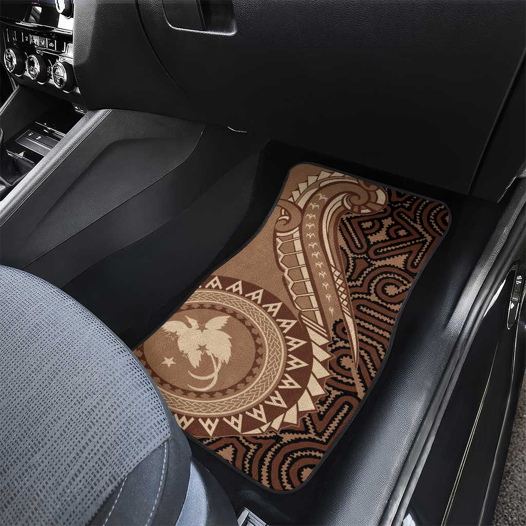 Papua New Guinea Oro Tapa Motif Car Mats Classic LT7 - Polynesian Pride