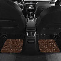 Papua New Guinea Oro Tapa Motif Car Mats Classic LT7 Set 2pcs - Back Brown - Polynesian Pride