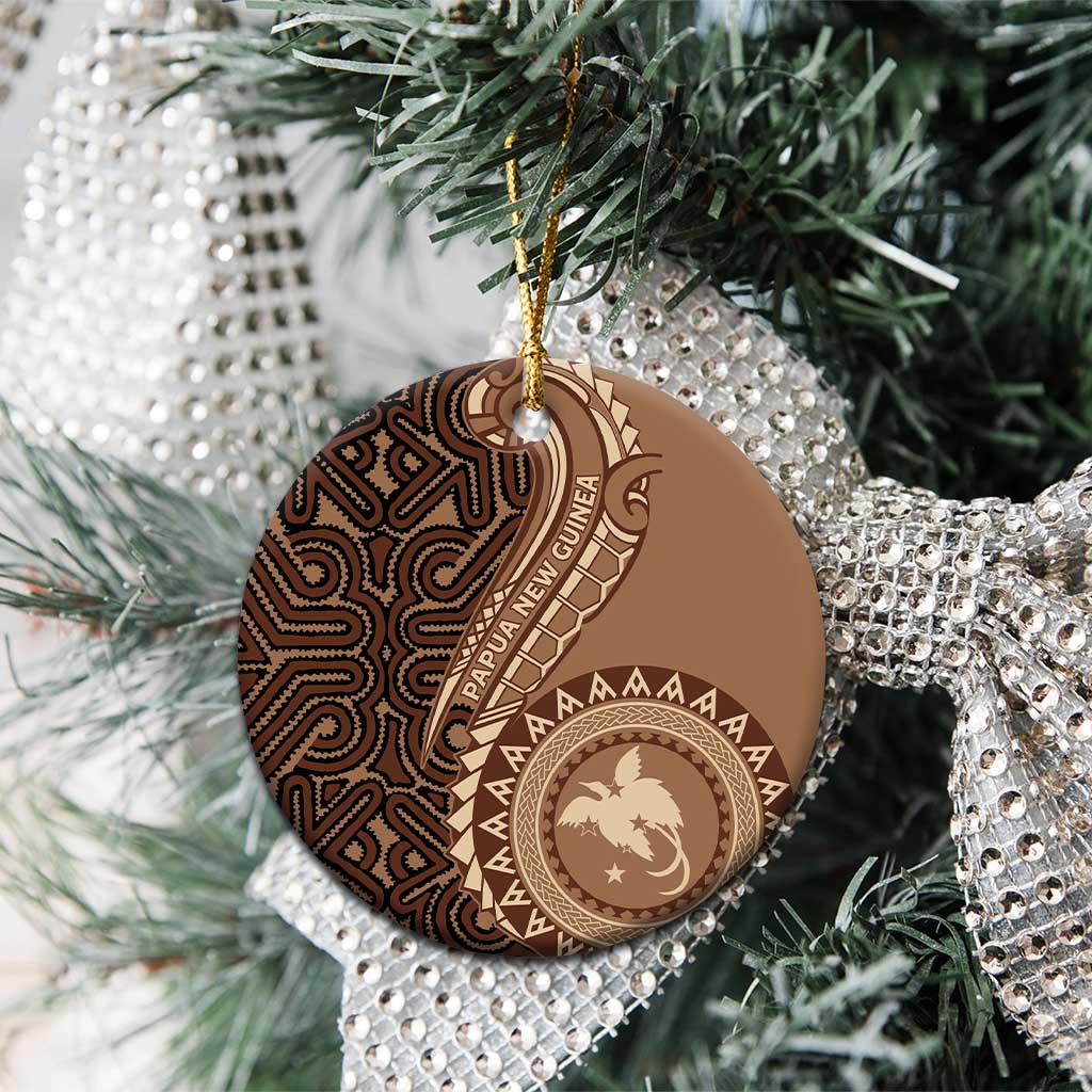 Papua New Guinea Oro Tapa Motif Ceramic Ornament Classic LT7 - Polynesian Pride