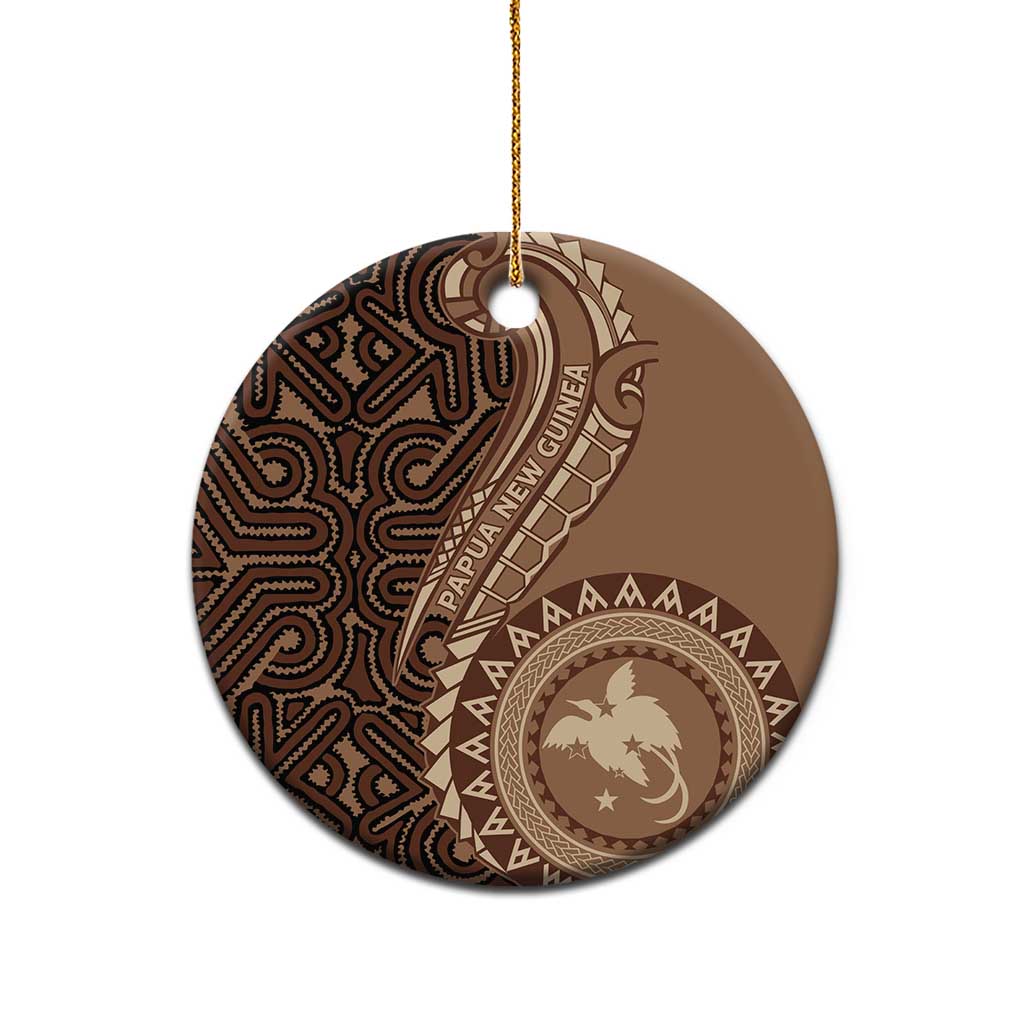 Papua New Guinea Oro Tapa Motif Ceramic Ornament Classic LT7 - Polynesian Pride