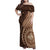 Papua New Guinea Oro Tapa Motif Family Matching Off Shoulder Maxi Dress and Hawaiian Shirt Classic