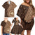 Papua New Guinea Oro Tapa Motif Family Matching Off Shoulder Short Dress and Hawaiian Shirt Classic