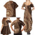 Papua New Guinea Oro Tapa Motif Family Matching Summer Maxi Dress and Hawaiian Shirt Classic