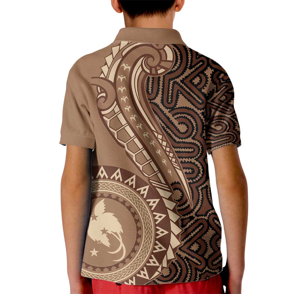 Papua New Guinea Oro Tapa Motif Kid Polo Shirt Classic