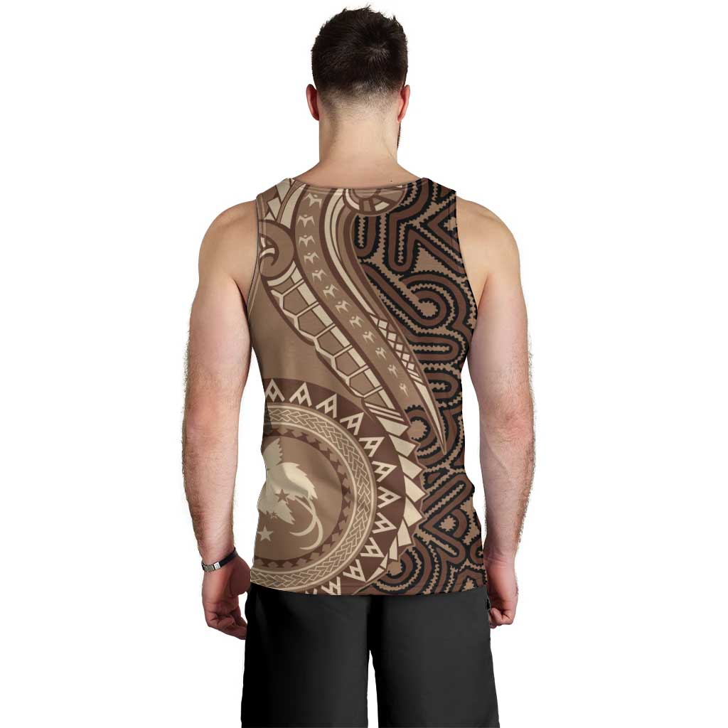 Papua New Guinea Oro Tapa Motif Men Tank Top Classic LT7 - Polynesian Pride