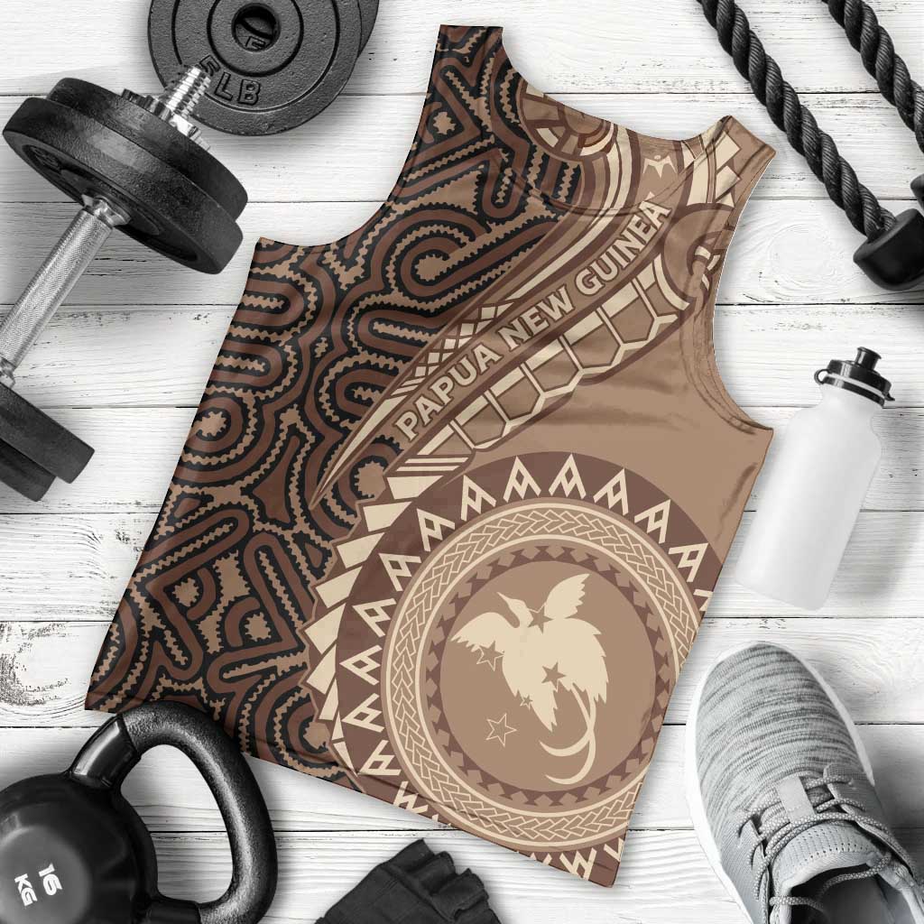 Papua New Guinea Oro Tapa Motif Men Tank Top Classic LT7 - Polynesian Pride