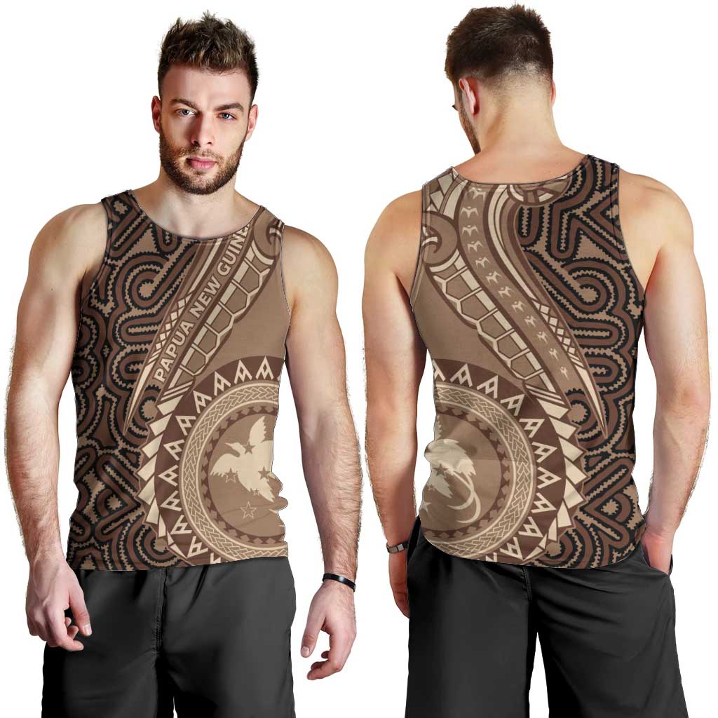 Papua New Guinea Oro Tapa Motif Men Tank Top Classic LT7 - Polynesian Pride