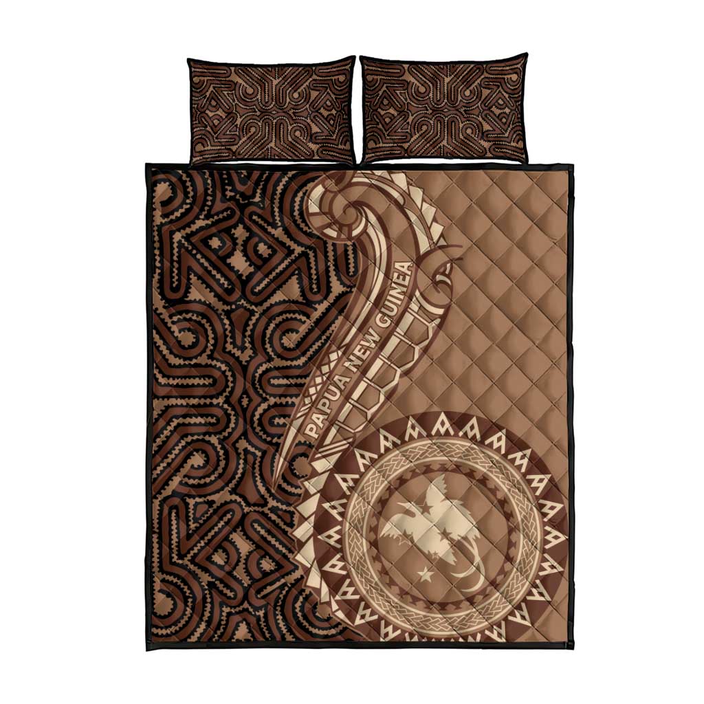 Papua New Guinea Oro Tapa Motif Quilt Bed Set Classic LT7 - Polynesian Pride