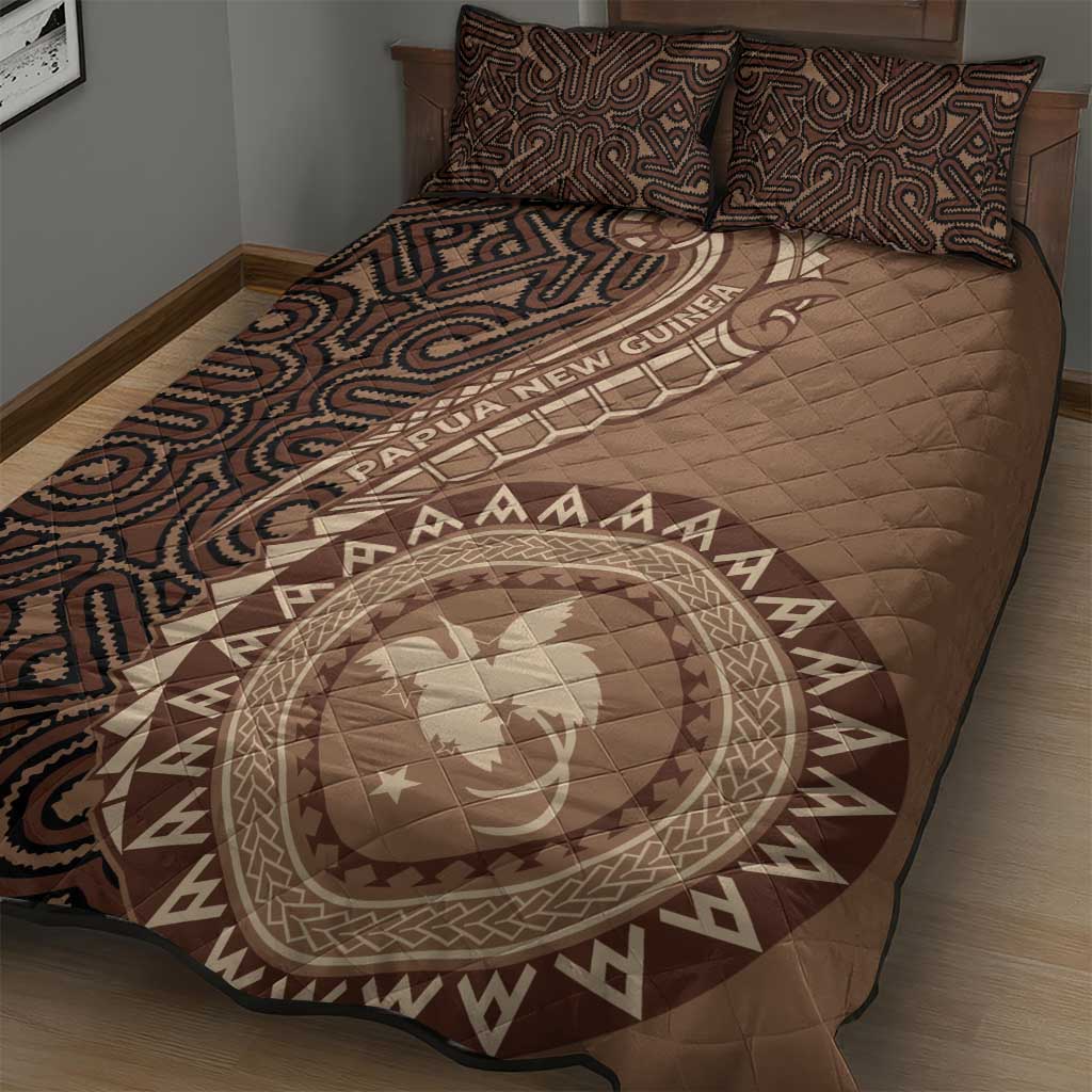 Papua New Guinea Oro Tapa Motif Quilt Bed Set Classic LT7 - Polynesian Pride