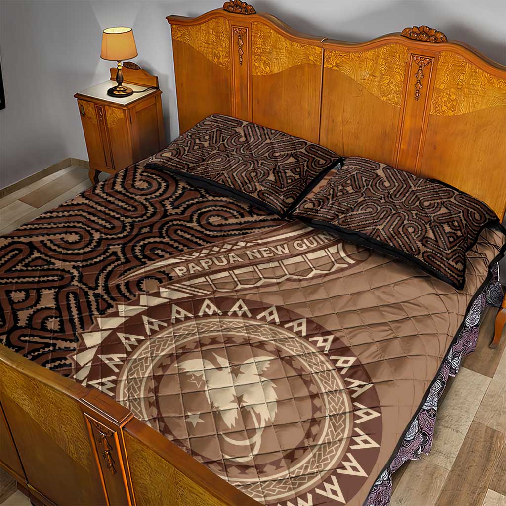 Papua New Guinea Oro Tapa Motif Quilt Bed Set Classic LT7 - Polynesian Pride