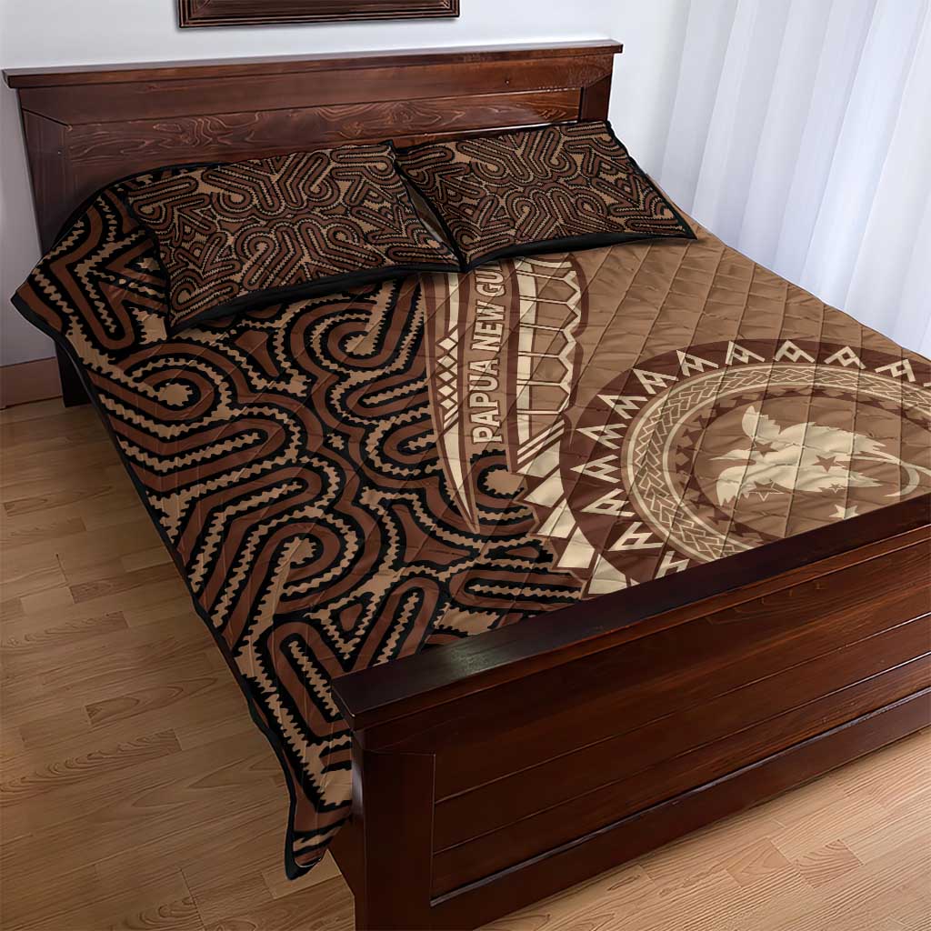 Papua New Guinea Oro Tapa Motif Quilt Bed Set Classic LT7 - Polynesian Pride