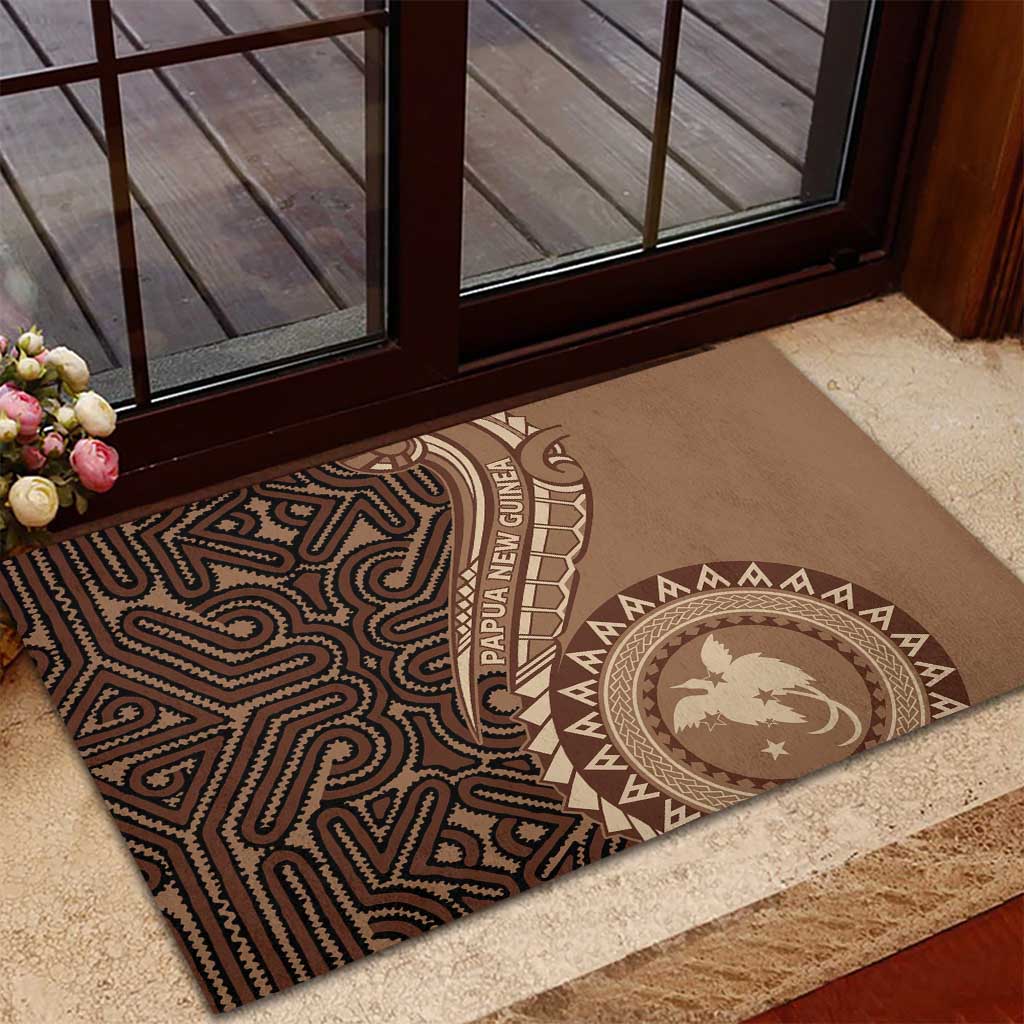 Papua New Guinea Oro Tapa Motif Rubber Doormat Classic LT7 - Polynesian Pride