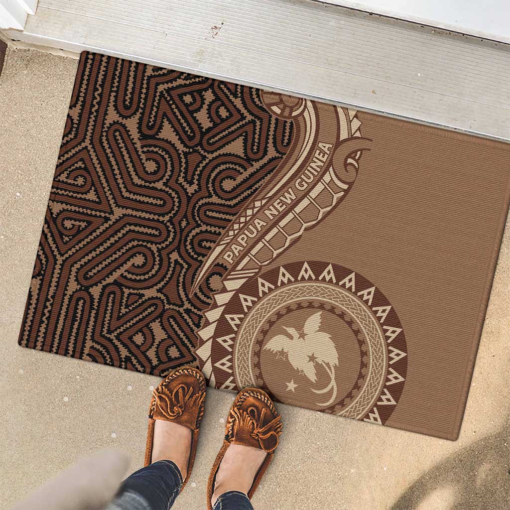 Papua New Guinea Oro Tapa Motif Rubber Doormat Classic LT7 - Polynesian Pride