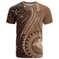 Papua New Guinea Oro Tapa Motif T Shirt Classic LT7 Brown - Polynesian Pride