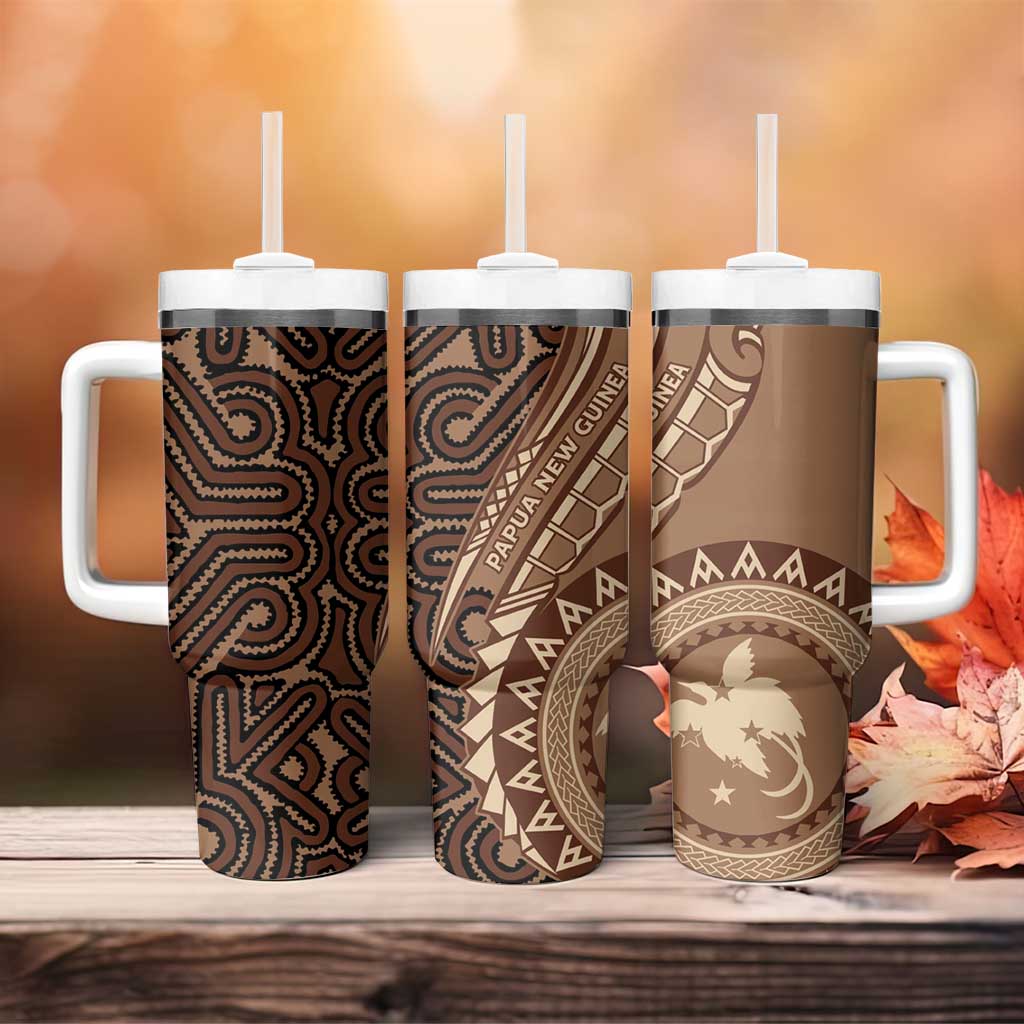 Papua New Guinea Oro Tapa Motif Tumbler With Handle Classic LT7 - Polynesian Pride