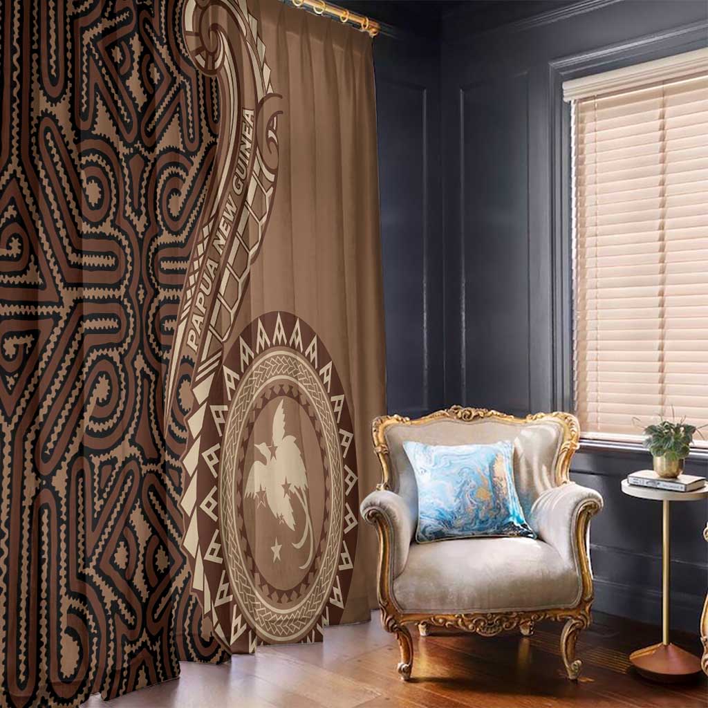 Papua New Guinea Oro Tapa Motif Window Curtain Classic LT7 - Polynesian Pride