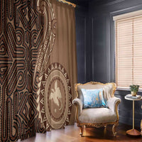 Papua New Guinea Oro Tapa Motif Window Curtain Classic LT7 - Polynesian Pride