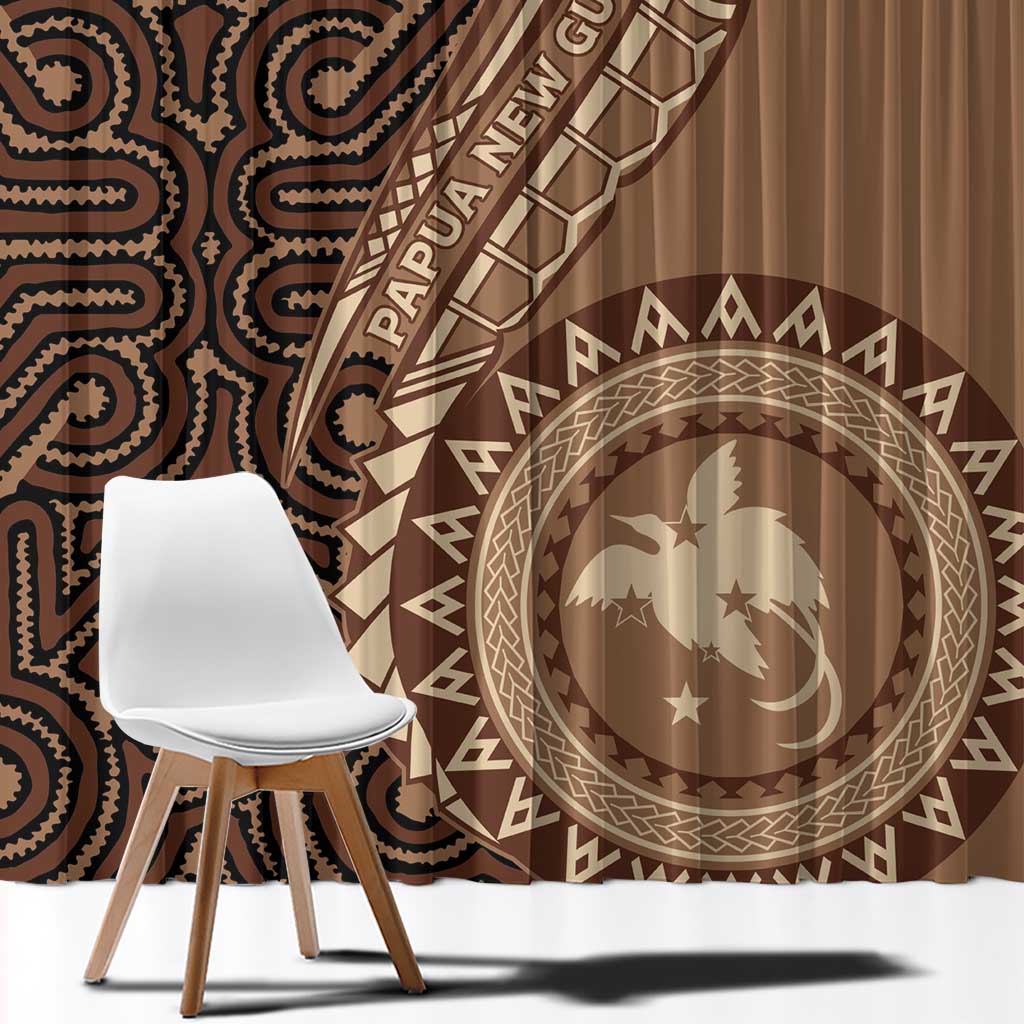 Papua New Guinea Oro Tapa Motif Window Curtain Classic LT7 - Polynesian Pride