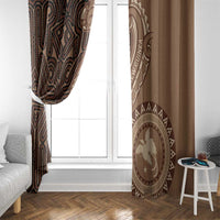 Papua New Guinea Oro Tapa Motif Window Curtain Classic LT7 - Polynesian Pride