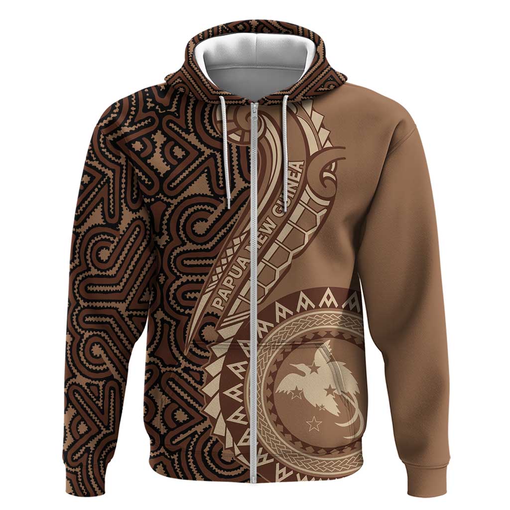 Papua New Guinea Oro Tapa Motif Zip Hoodie Classic