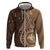 Papua New Guinea Oro Tapa Motif Zip Hoodie Classic