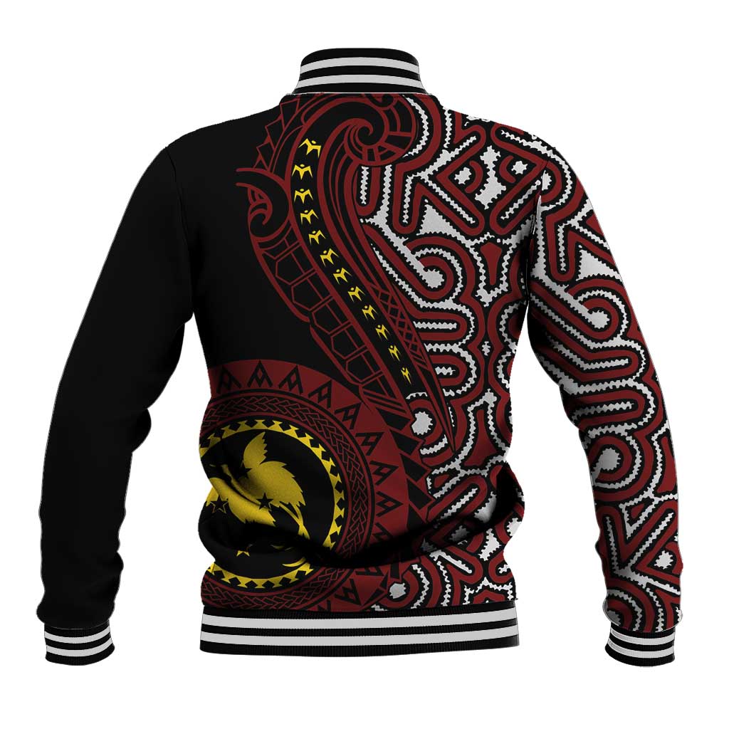 Papua New Guinea Oro Tapa Motif Baseball Jacket Special LT7 - Polynesian Pride